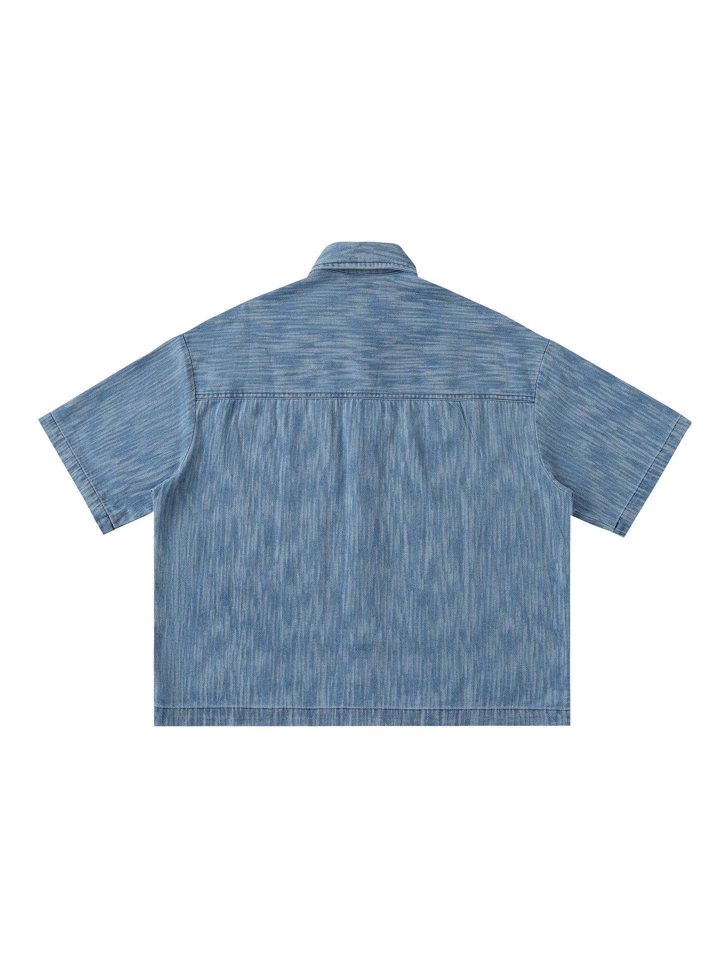 Distressed Wash Short-Sleeve Shirt