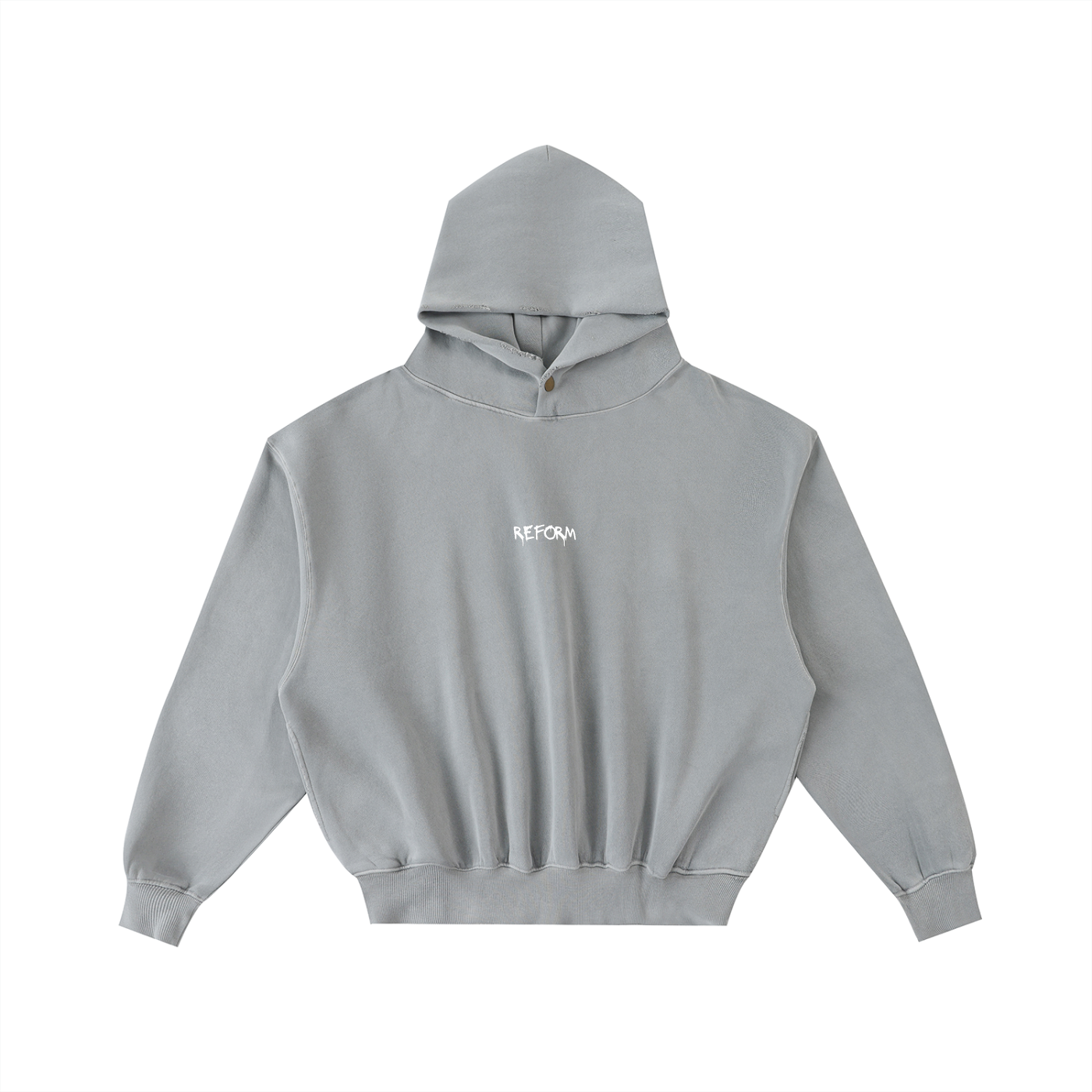Frayed Enzyme Washed Fleece Hoodie