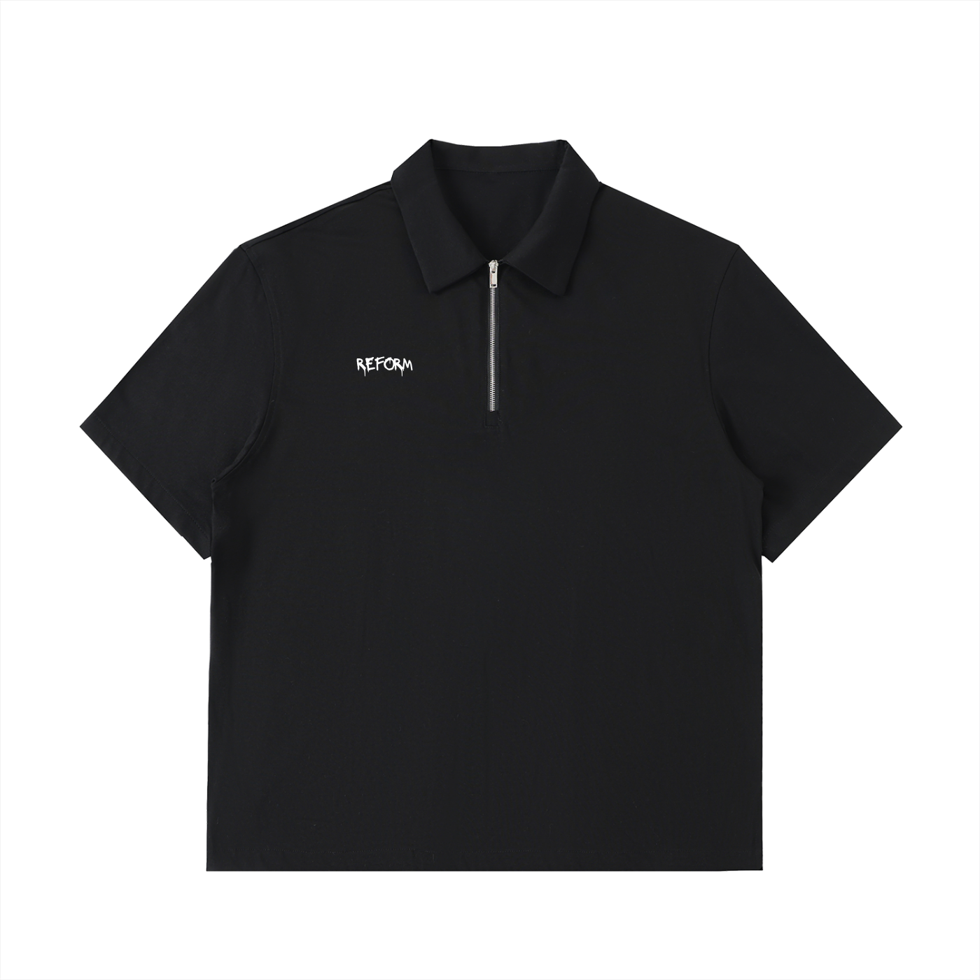 Half-Zip Cotton Polo Shirt