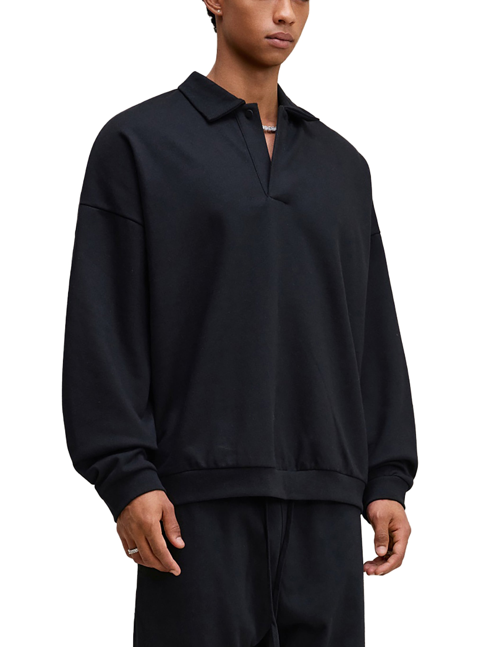 Heavyweight Fleece Polo Sweatshirt