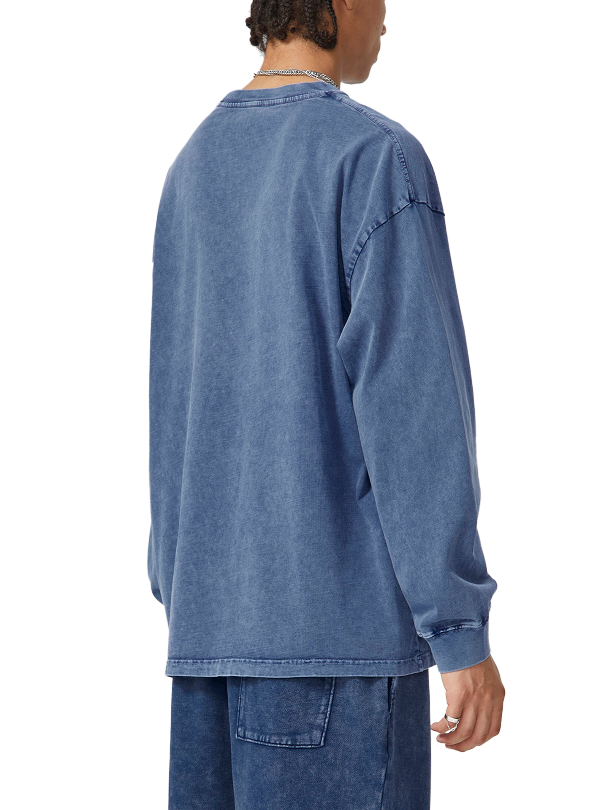Snow Washed Oversize Long Sleeve T-shirt