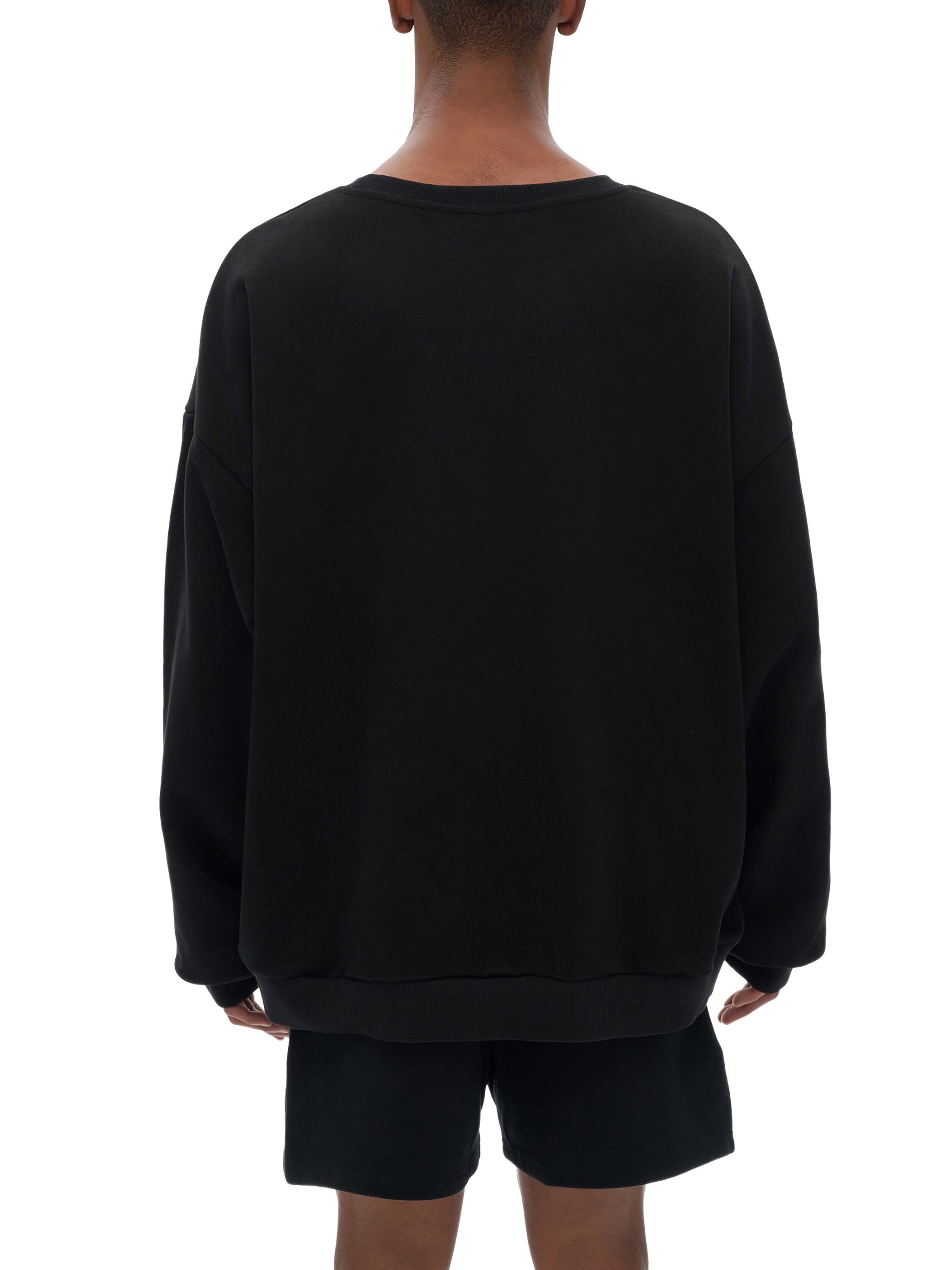 Unisex Drop Shoulder Oversized Fleece Sweatshirt