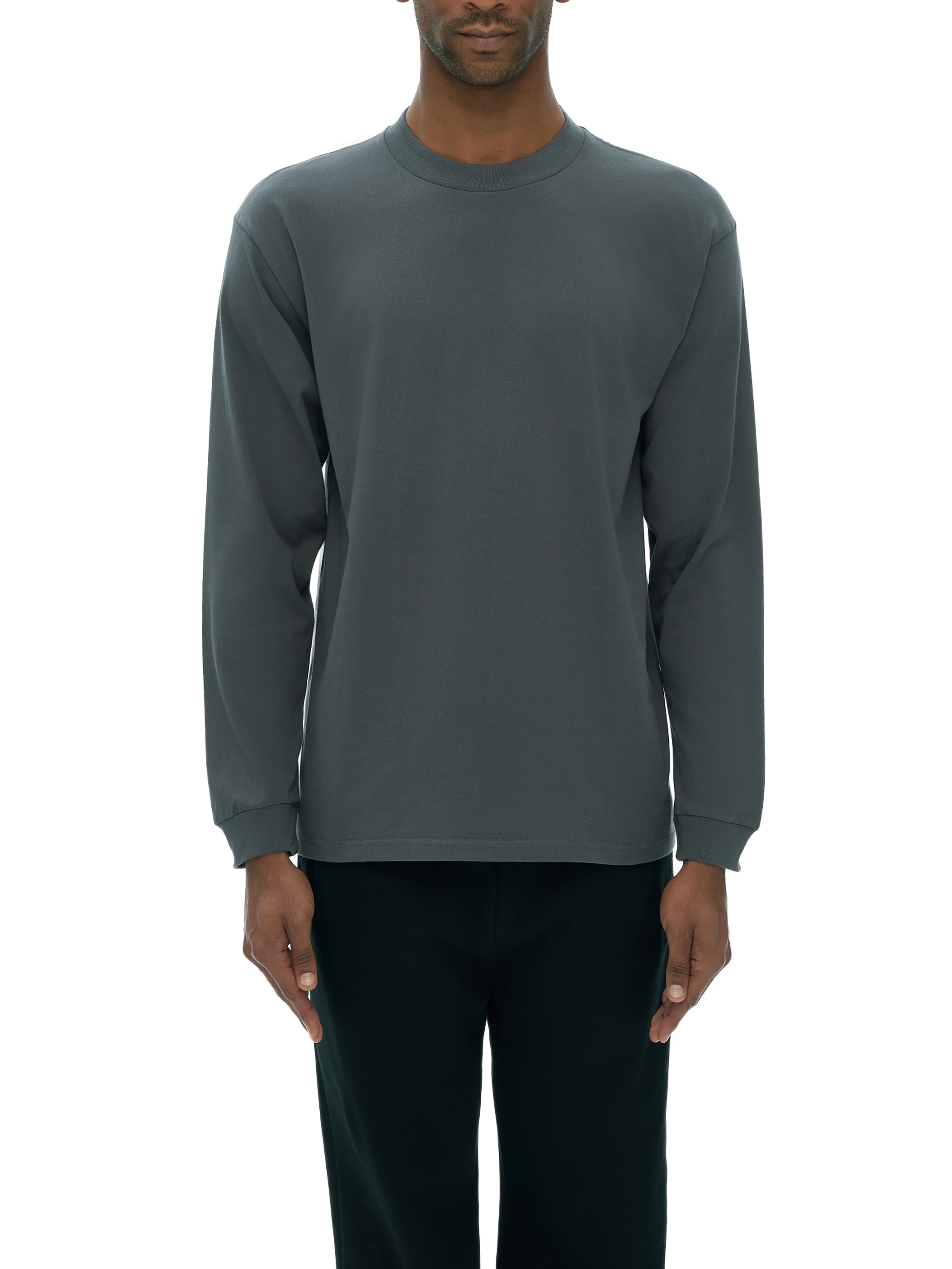 Heavyweight 100% Cotton Drop Shoulder Long Sleeve Shirt - 270gsm