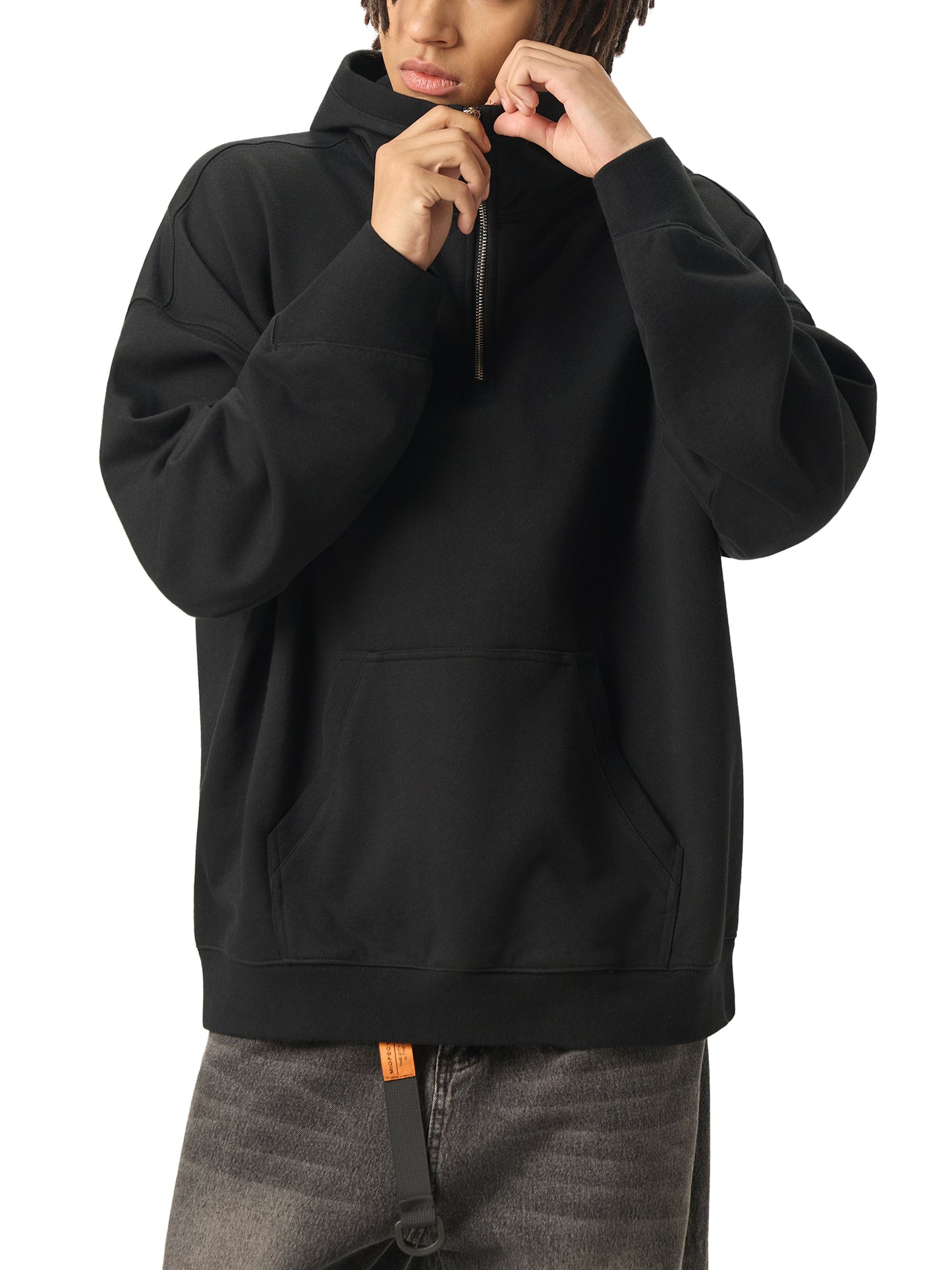 Big Hood Half-Zip Fleece Hoodie