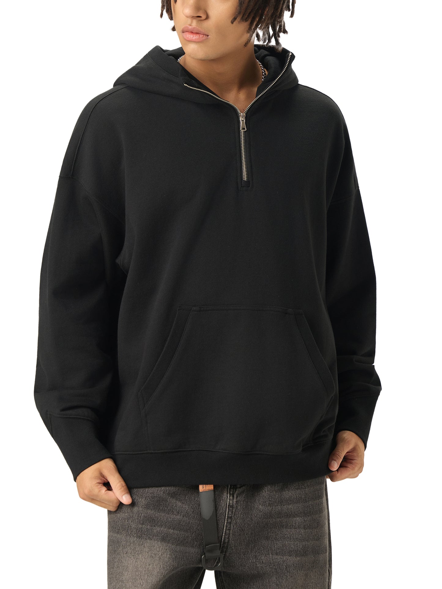 Big Hood Half-Zip Fleece Hoodie