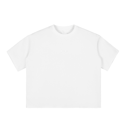 Boxy Half-Sleeve Raw-Edge T-Shirt
