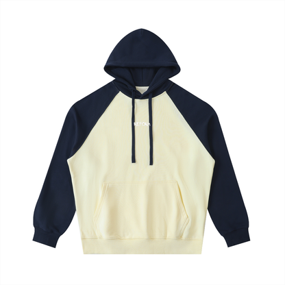 Color-Block Raglan Sleeve Hoodie