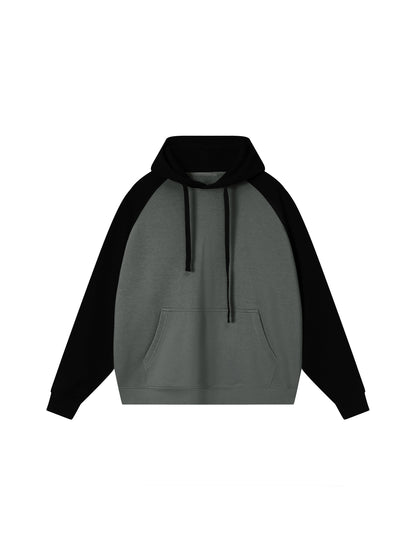 Color-Block Raglan Sleeve Hoodie
