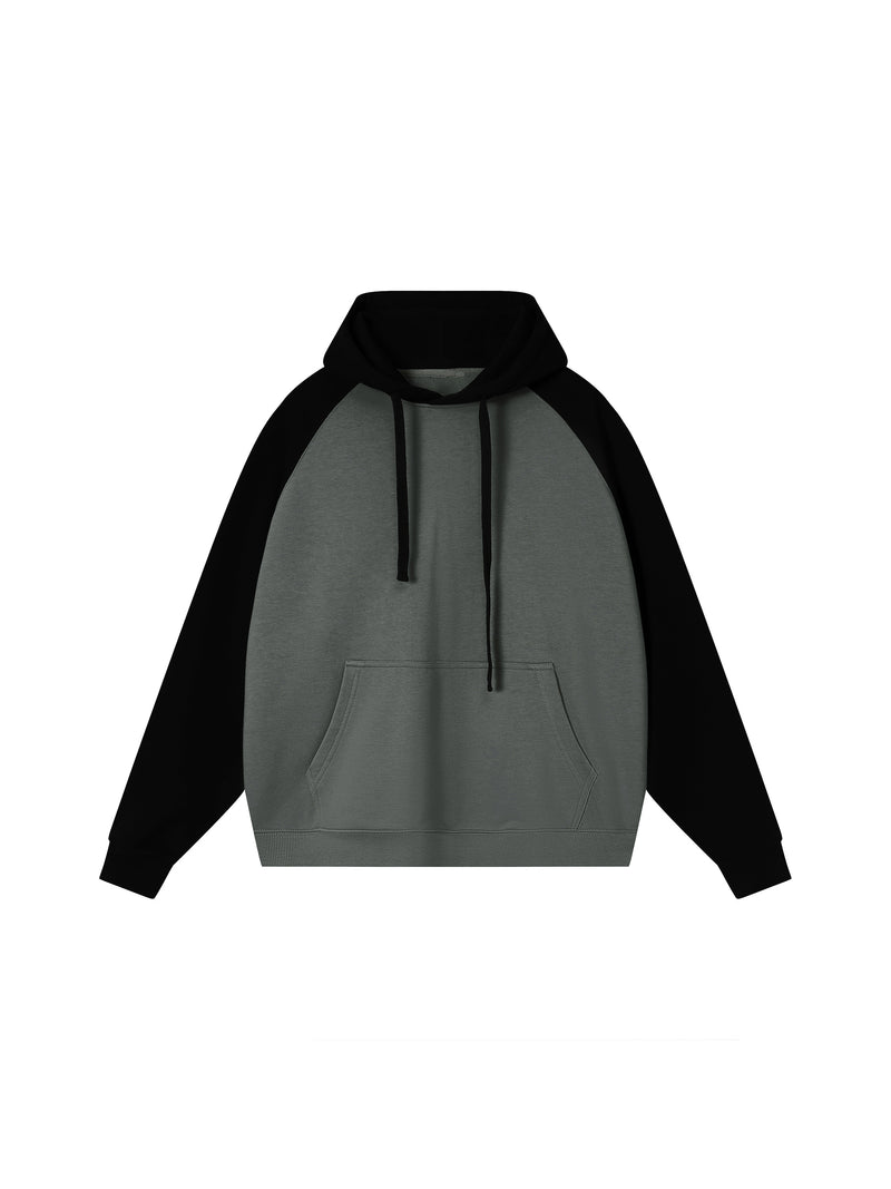 Color-Block Raglan Sleeve Hoodie