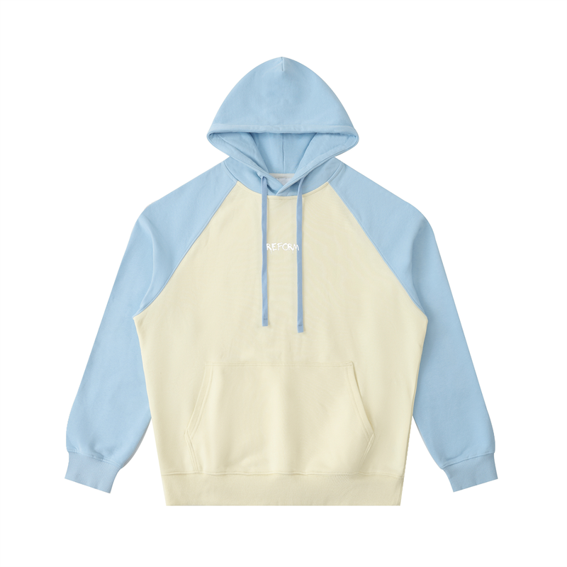 Color-Block Raglan Sleeve Hoodie