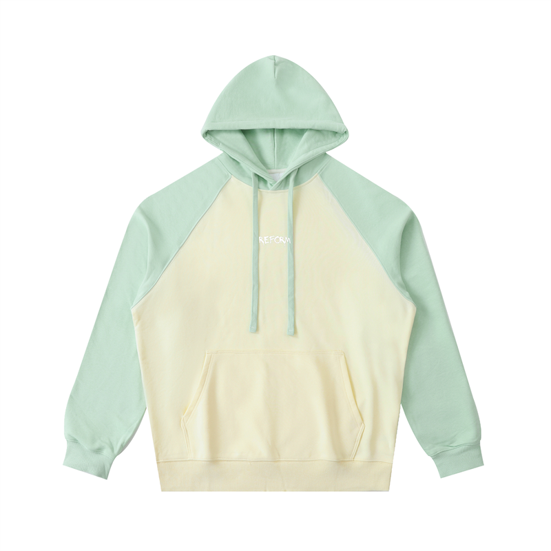 Color-Block Raglan Sleeve Hoodie