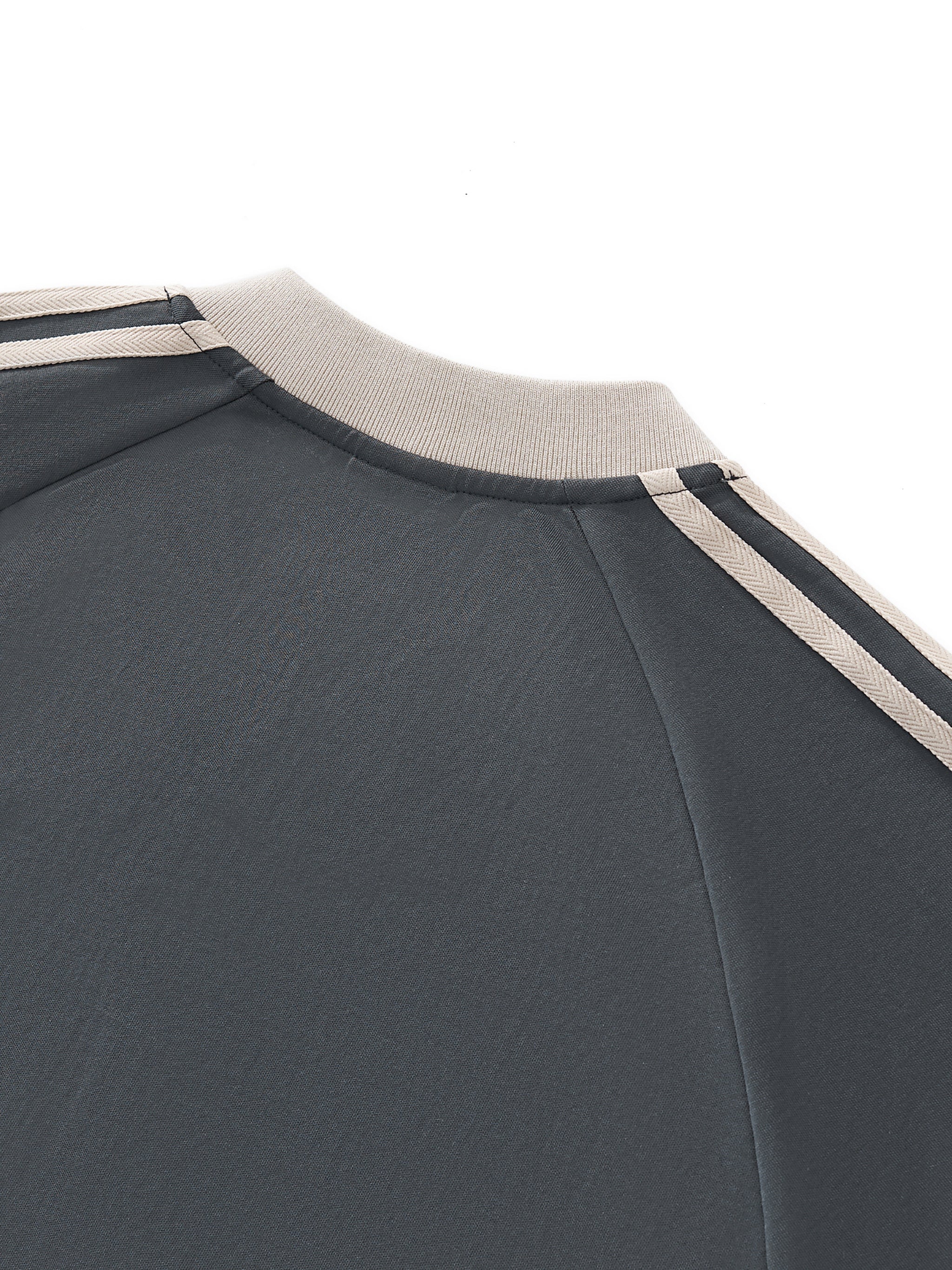 Color-Block V-Neck Long-Sleeve T-Shirt