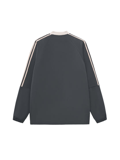 Color-Block V-Neck Long-Sleeve T-Shirt