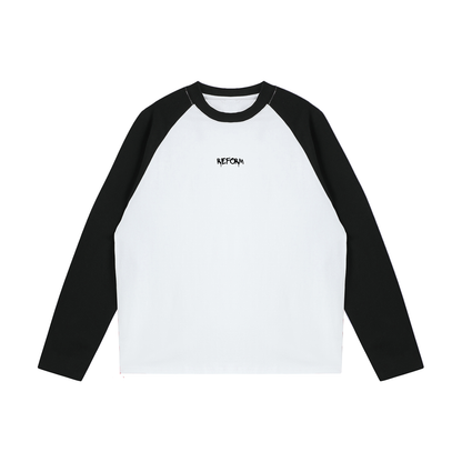 Color-Blocked Raglan Long-Sleeve T-Shirt