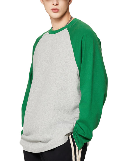 Color-Blocked Raglan Long-Sleeve T-Shirt