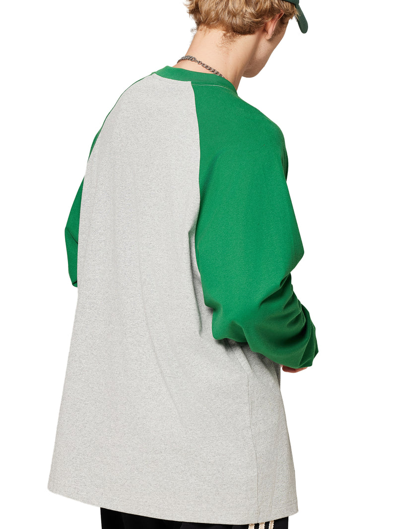 Color-Blocked Raglan Long-Sleeve T-Shirt