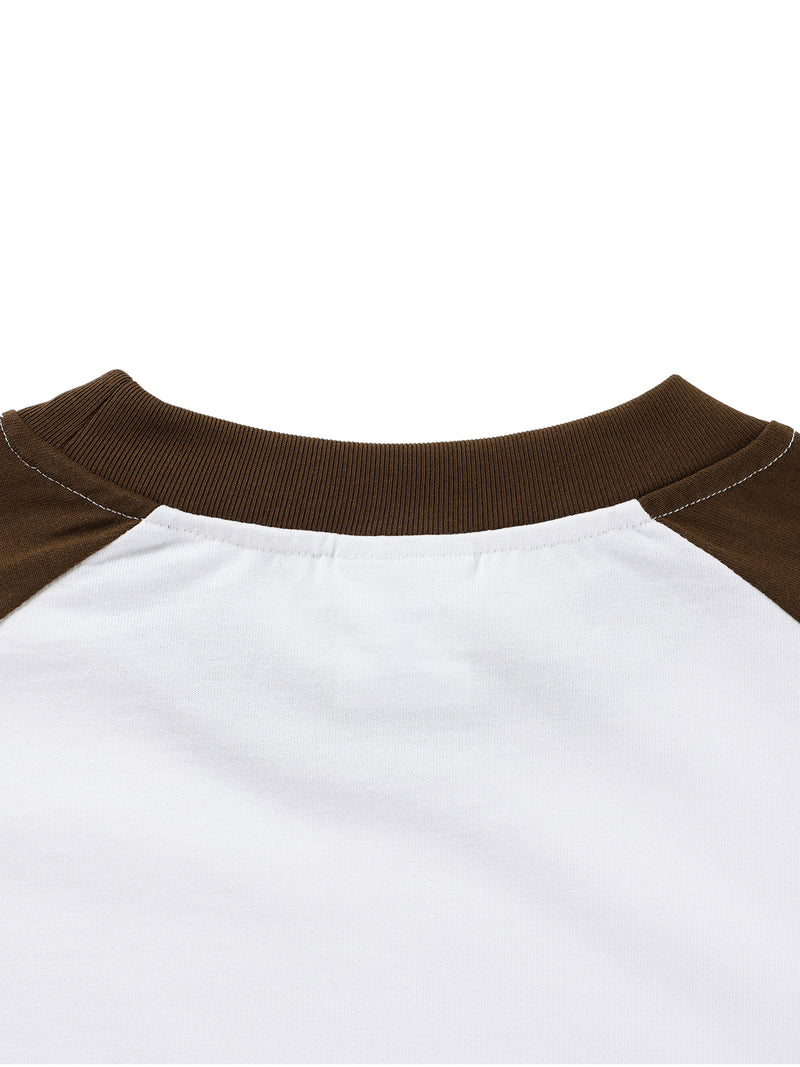 Color-Blocked Raglan Long-Sleeve T-Shirt