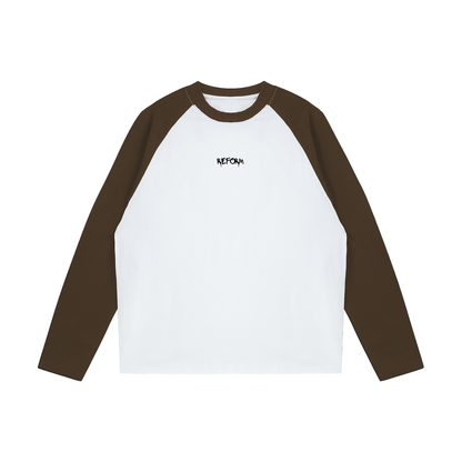 Color-Blocked Raglan Long-Sleeve T-Shirt
