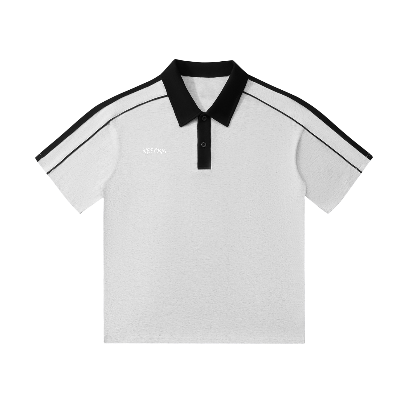 Contrast Collar Short-Sleeve Polo Shirt