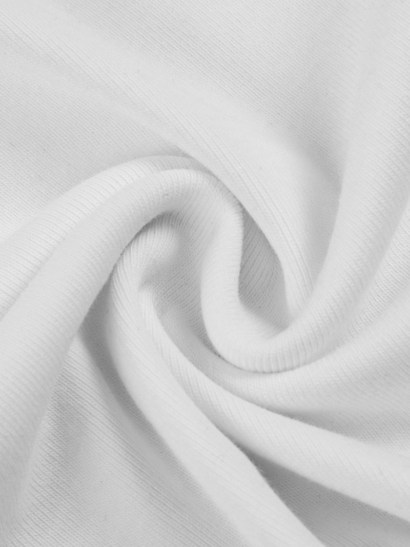 Contrast Edge Ribbed Crewneck T-Shirt