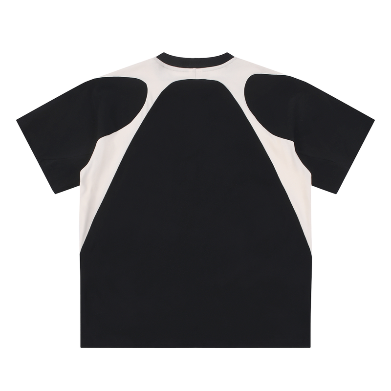 Contrast Panel Cotton T-Shirt
