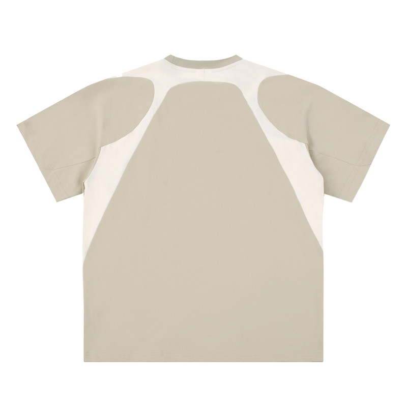 Contrast Panel Cotton T-Shirt