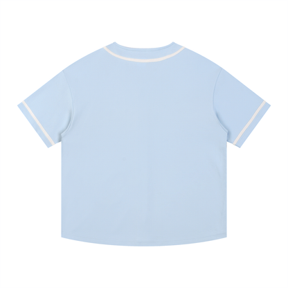 Contrast Piped Button-Up Jersey