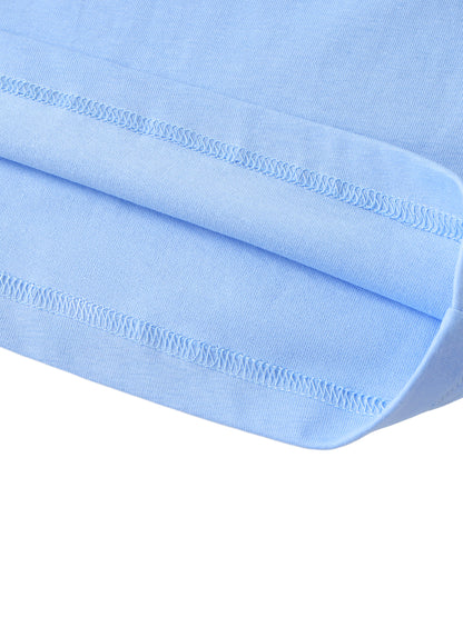 Contrast Tape Crewneck Cotton T-Shirt