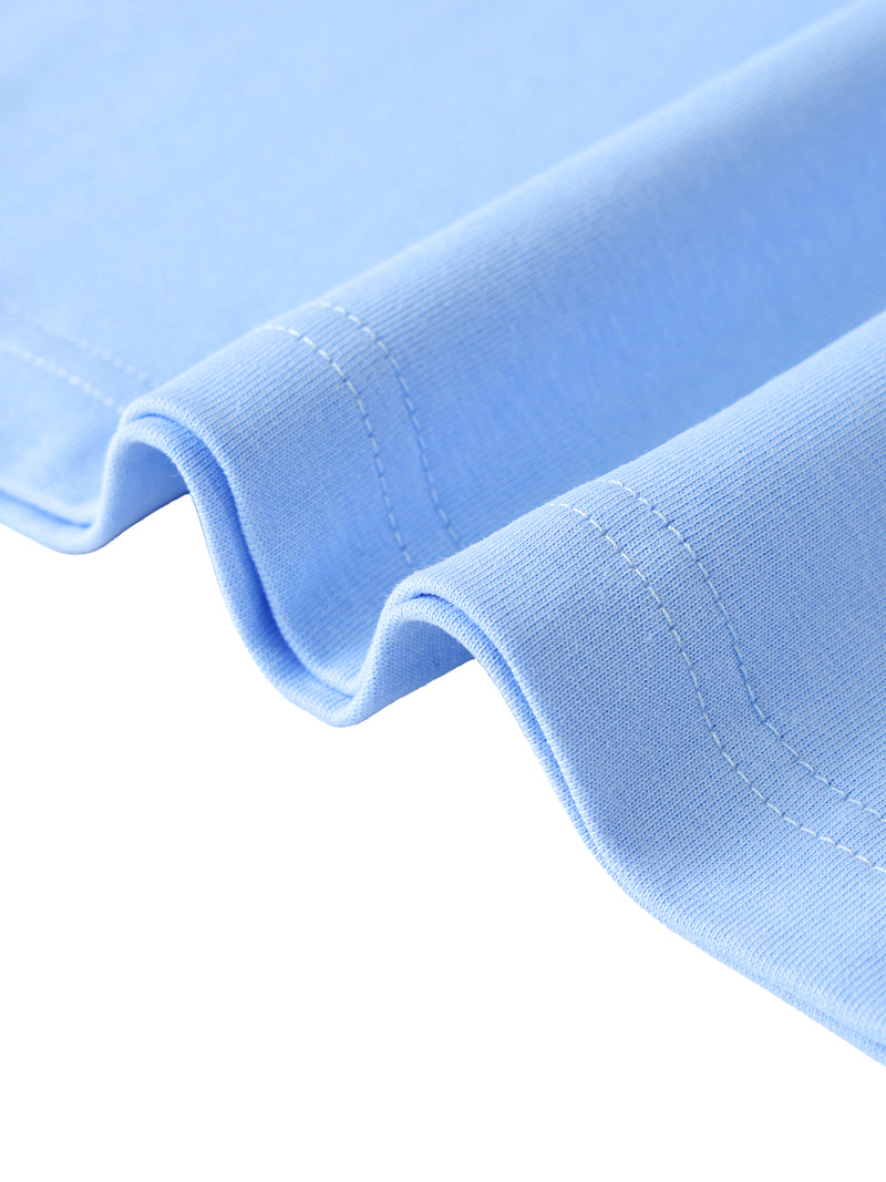 Contrast Tape Crewneck Cotton T-Shirt