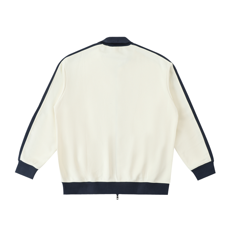 Contrast Trim Stand Collar Jacket