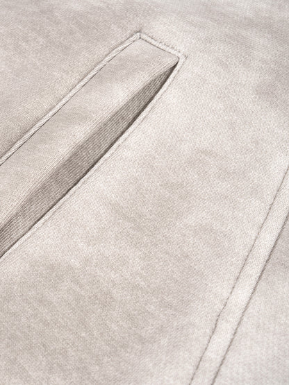 Dirty Washed Boxy Zip-up Fleece Hoodie