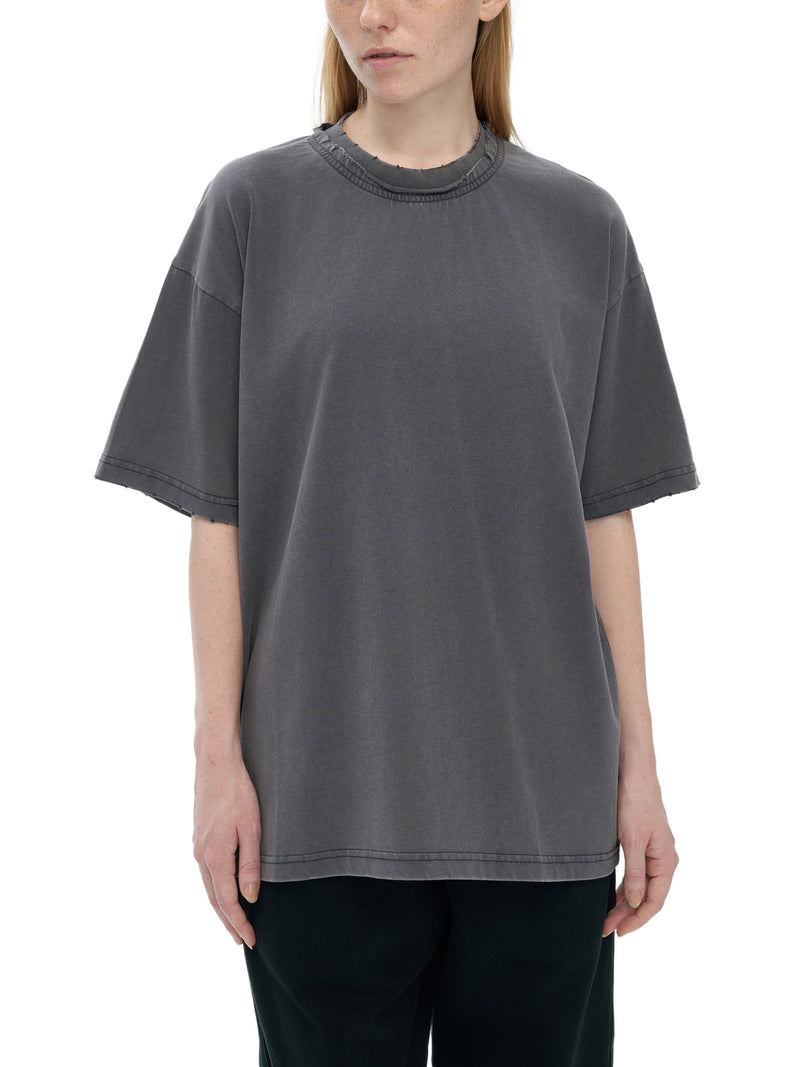 Double Neckline Scattered T-Shirt - 250 GSM