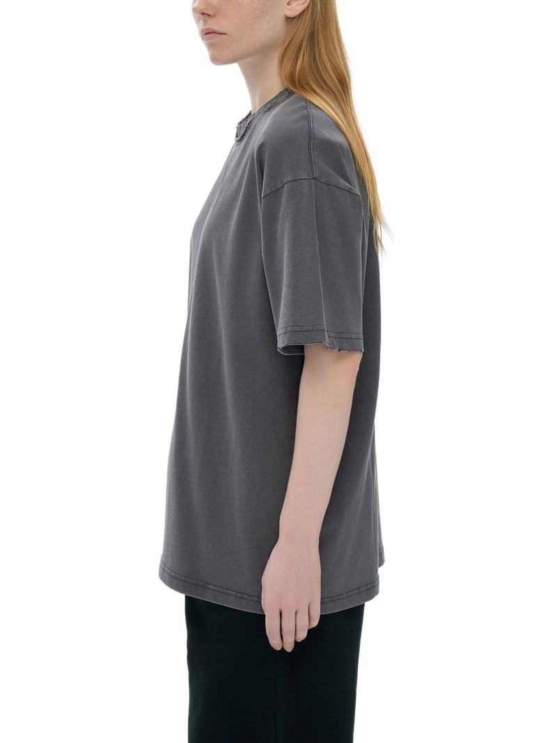 Double Neckline Scattered T-Shirt - 250 GSM