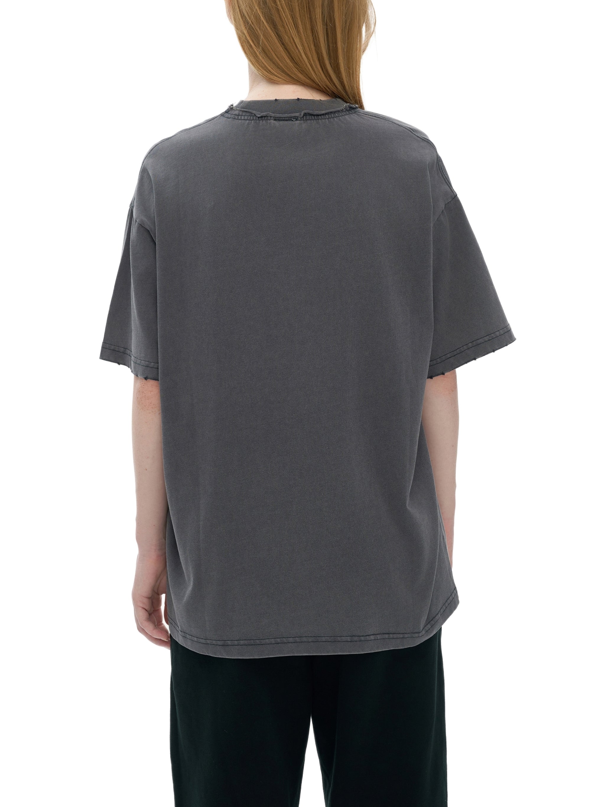 Double Neckline Scattered T-Shirt - 250 GSM