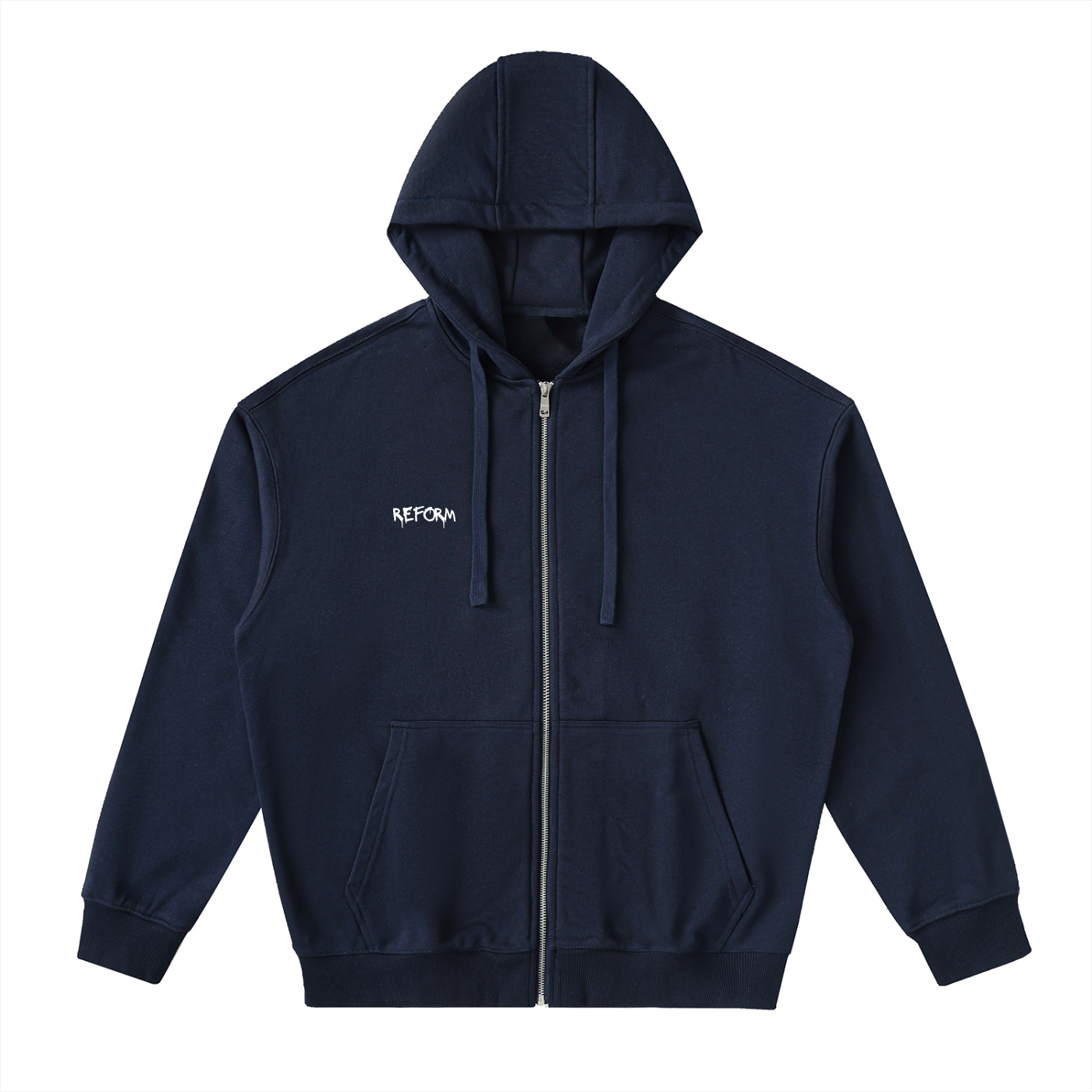 Drop-Shoulder Zip Up Hoodie