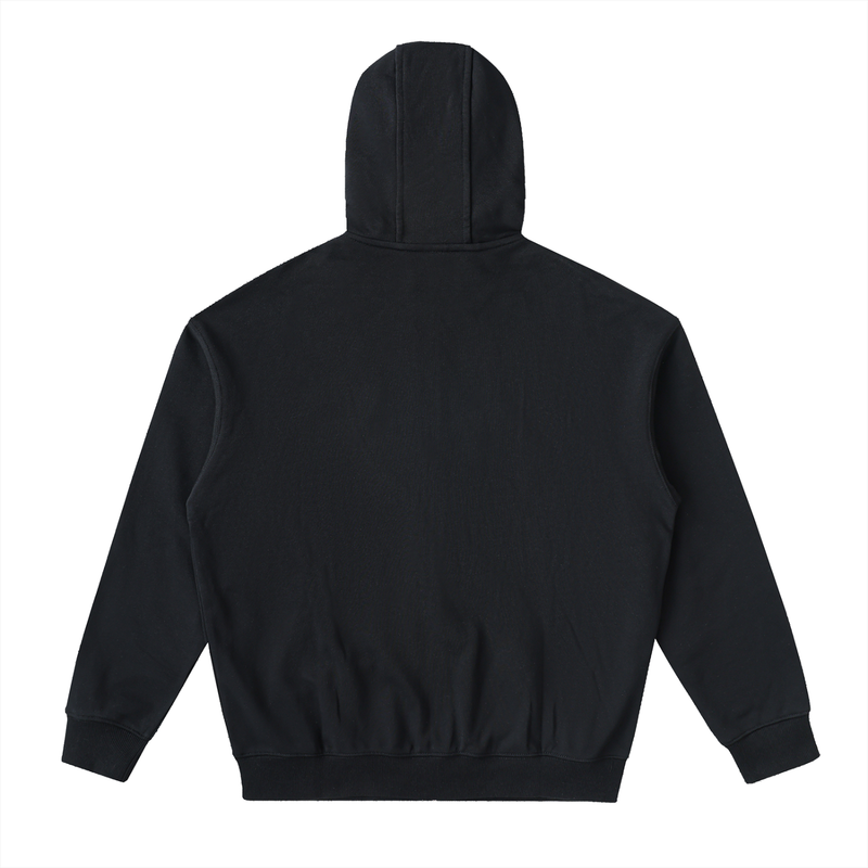 Drop-Shoulder Zip Up Hoodie