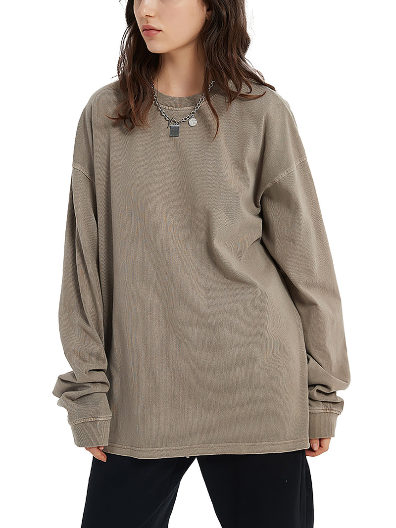 Enzyme Washed Long Sleeve T-shirt