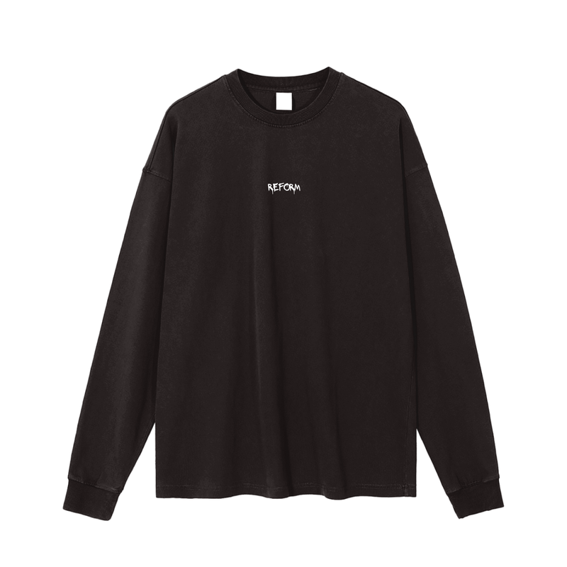 Enzyme Washed Long Sleeve T-shirt