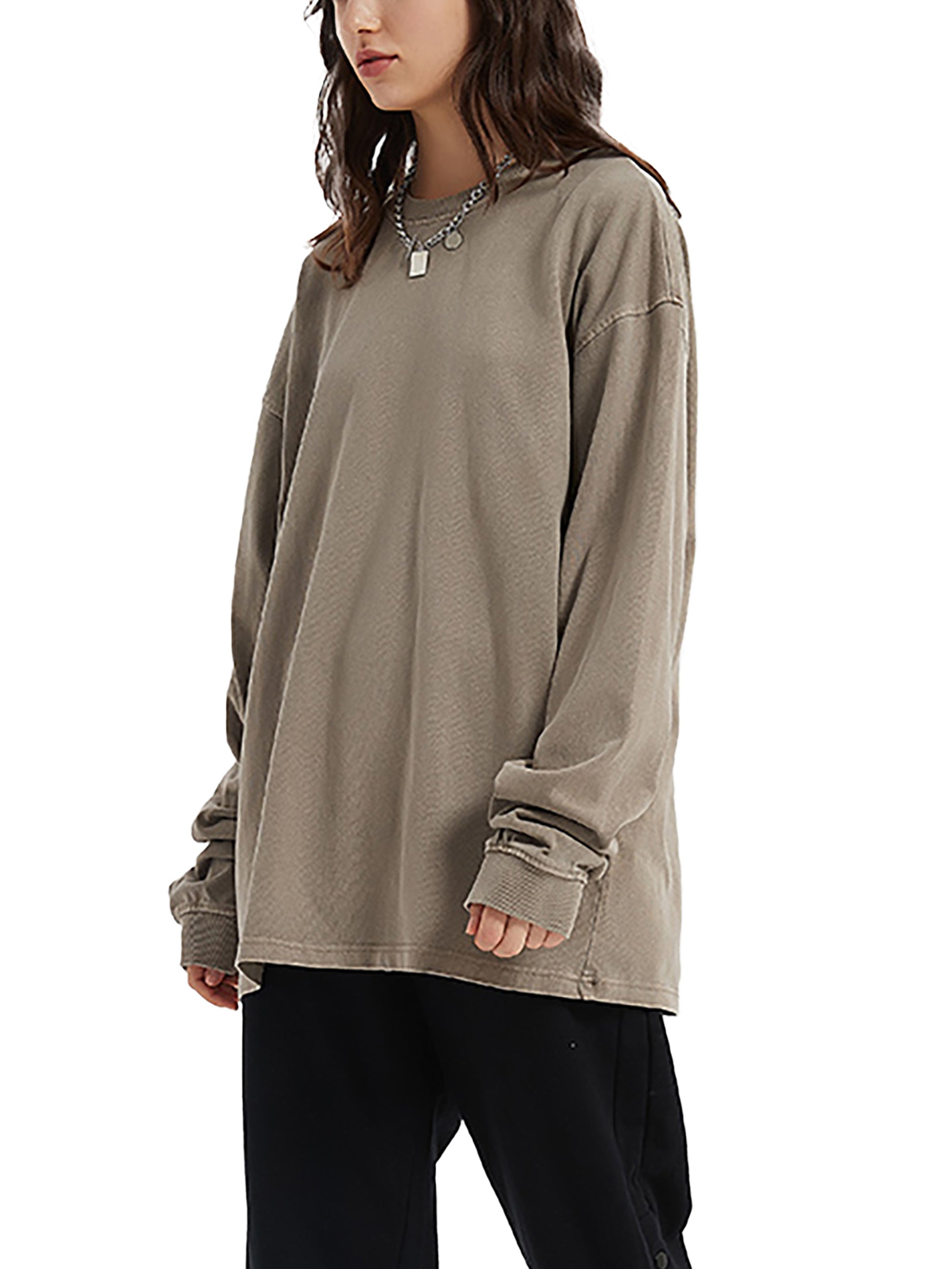 Enzyme Washed Long Sleeve T-shirt