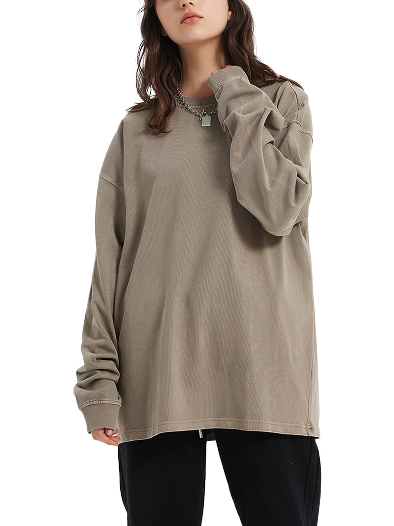 Enzyme Washed Long Sleeve T-shirt