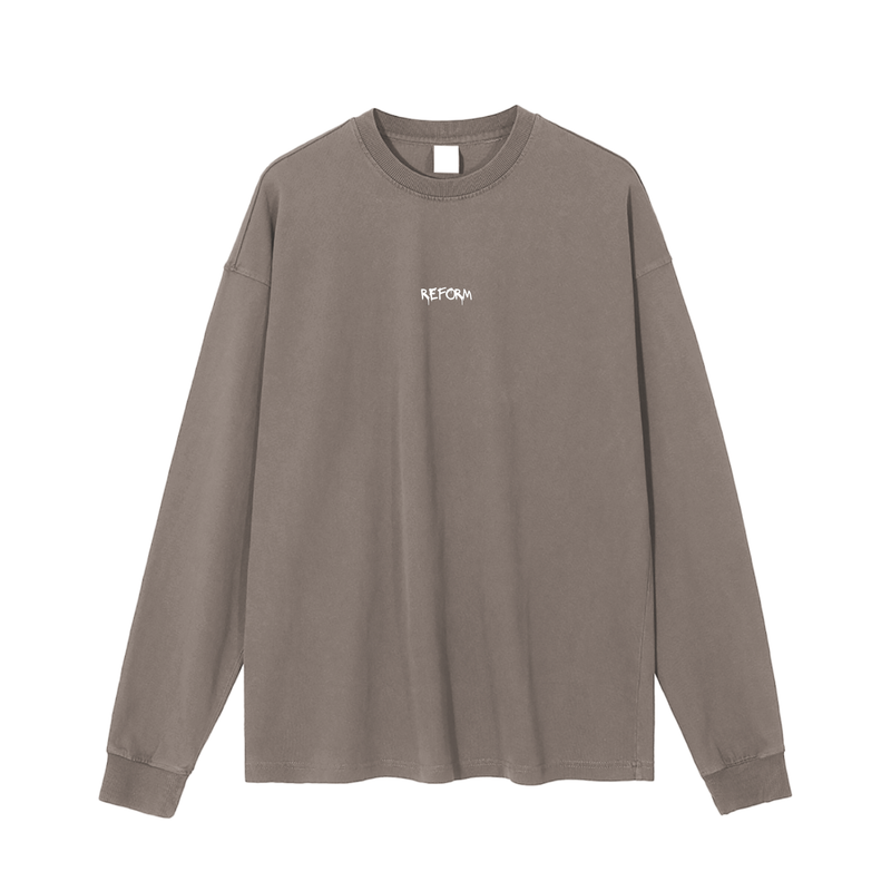 Enzyme Washed Long Sleeve T-shirt