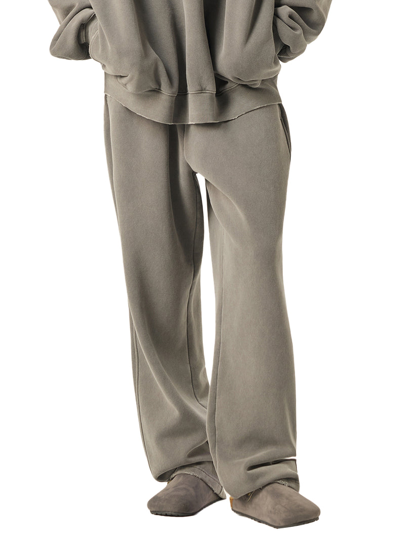 Frayed Enzyme Washed Fleece Sweatpants