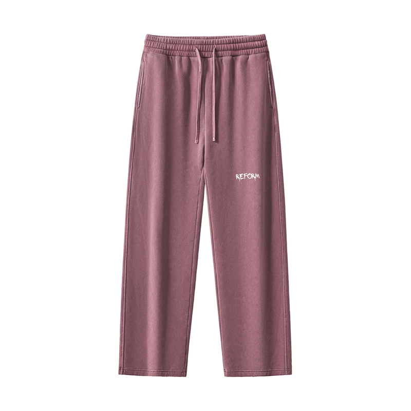 Frayed Enzyme Washed Fleece Sweatpants