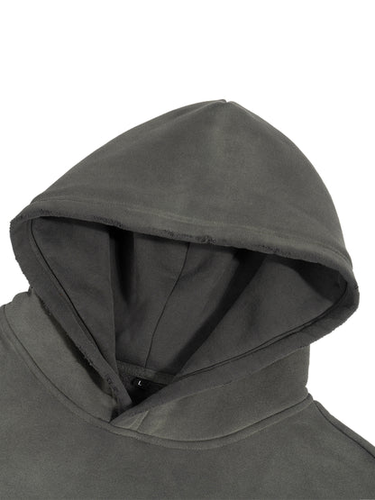 Frayed Sunfade Boxy Fleece Hoodie