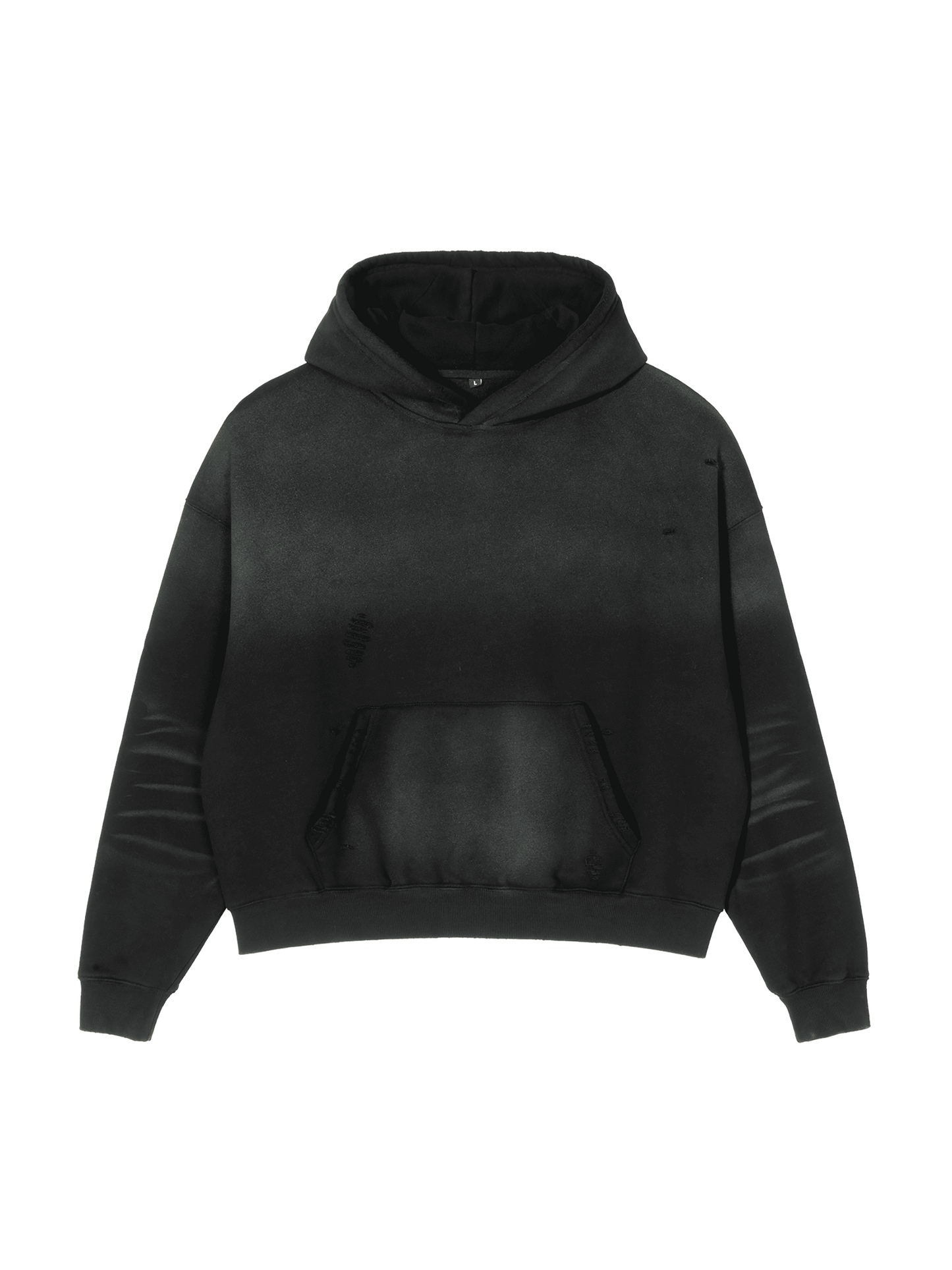 Frayed Sunfade Boxy Fleece Hoodie
