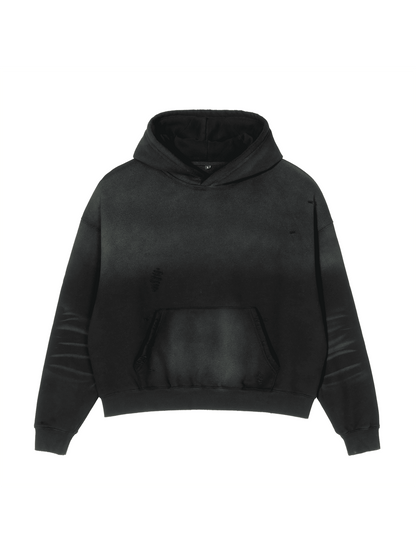 Frayed Sunfade Boxy Fleece Hoodie
