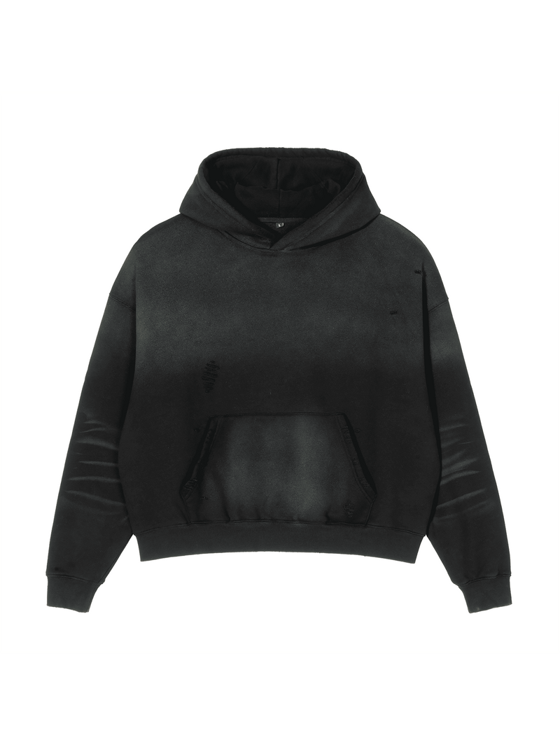 Frayed Sunfade Boxy Fleece Hoodie