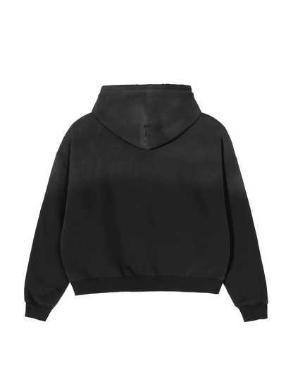 Frayed Sunfade Boxy Fleece Hoodie