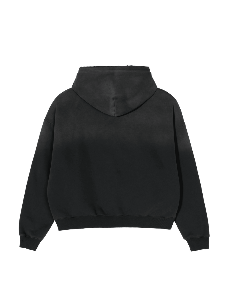 Frayed Sunfade Boxy Fleece Hoodie