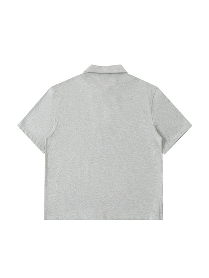 Half-Zip Cotton Polo Shirt